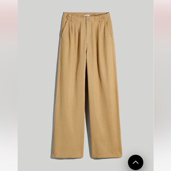 Madewell The Petite Harlow Wide-Leg Pant Seed Khaki Size 6 - Picture 7 of 15